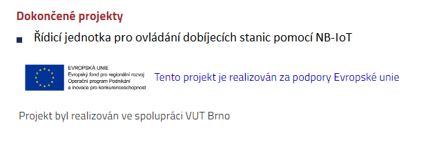 Projekt realizován za podpory Evropské unie